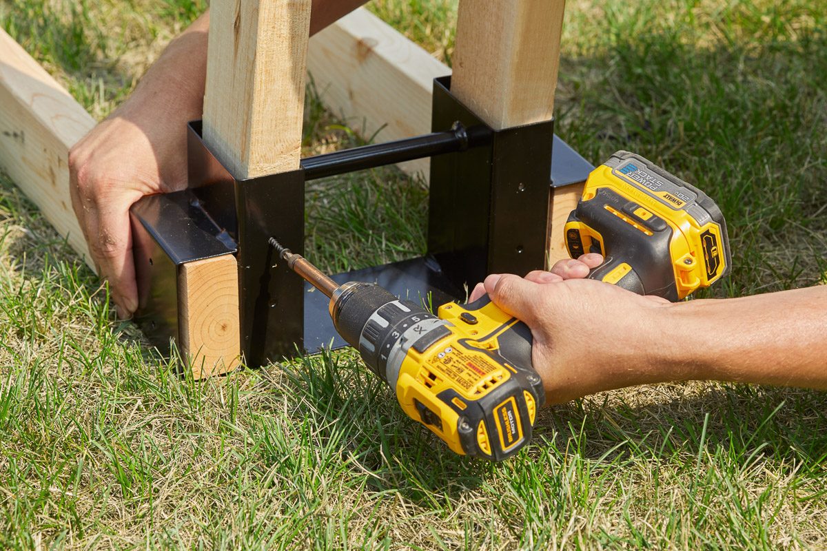 assembling firewood rack