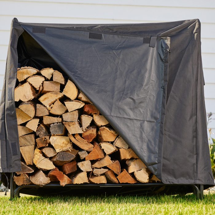Amagabeli Firewood Log Rack with Cover