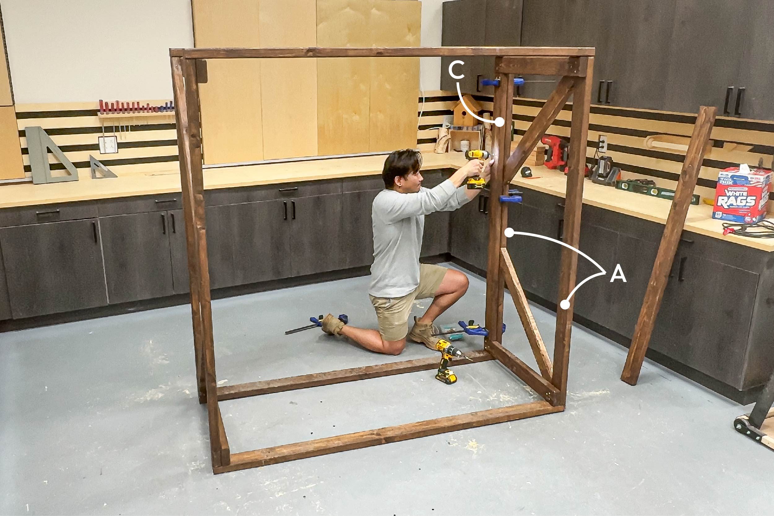 Attach the Inside Uprights