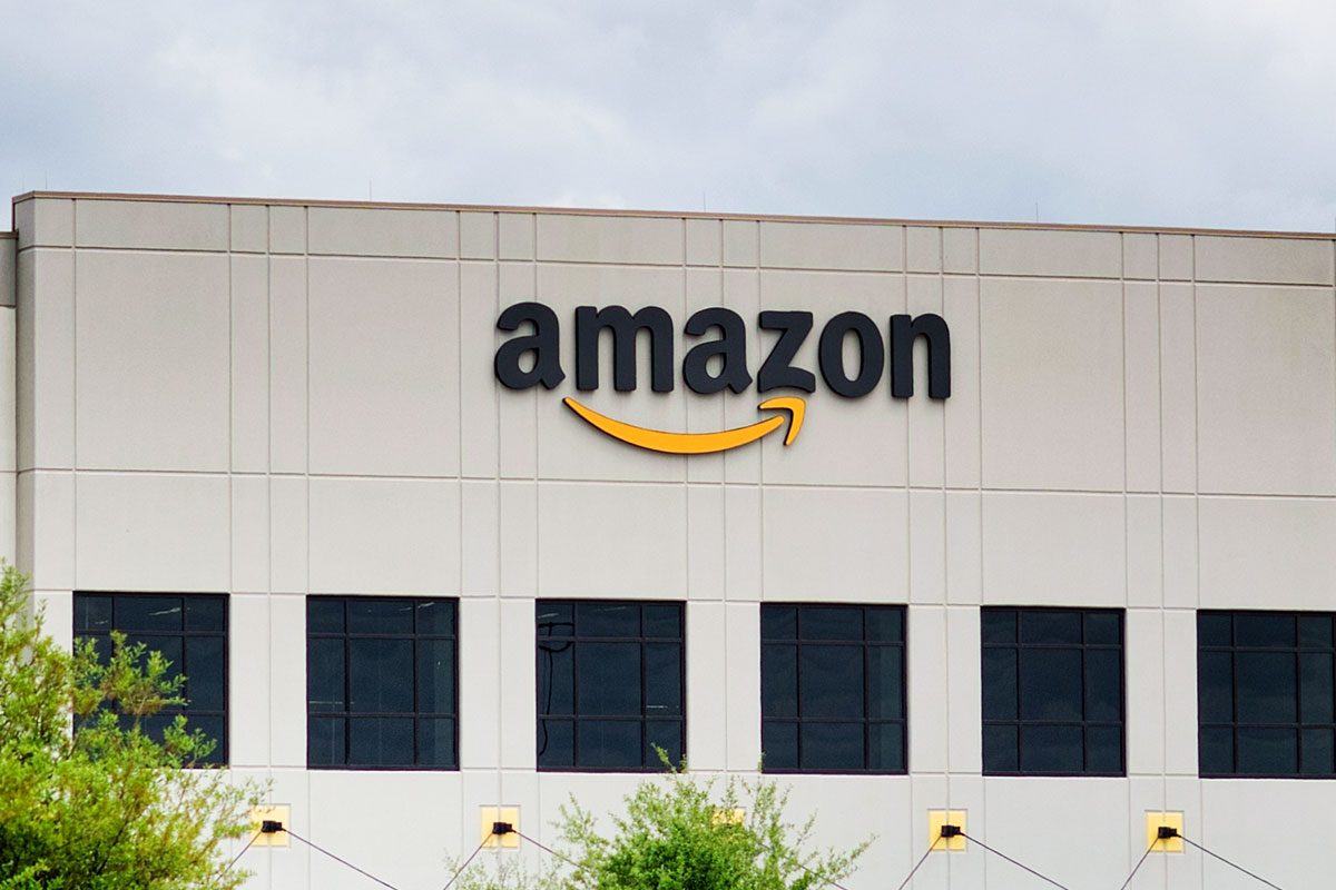 Amazon warehouse facility storefront exterior in Houston