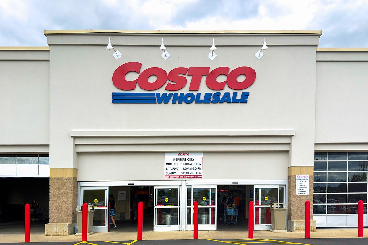 Entrance to Costco warehouse club