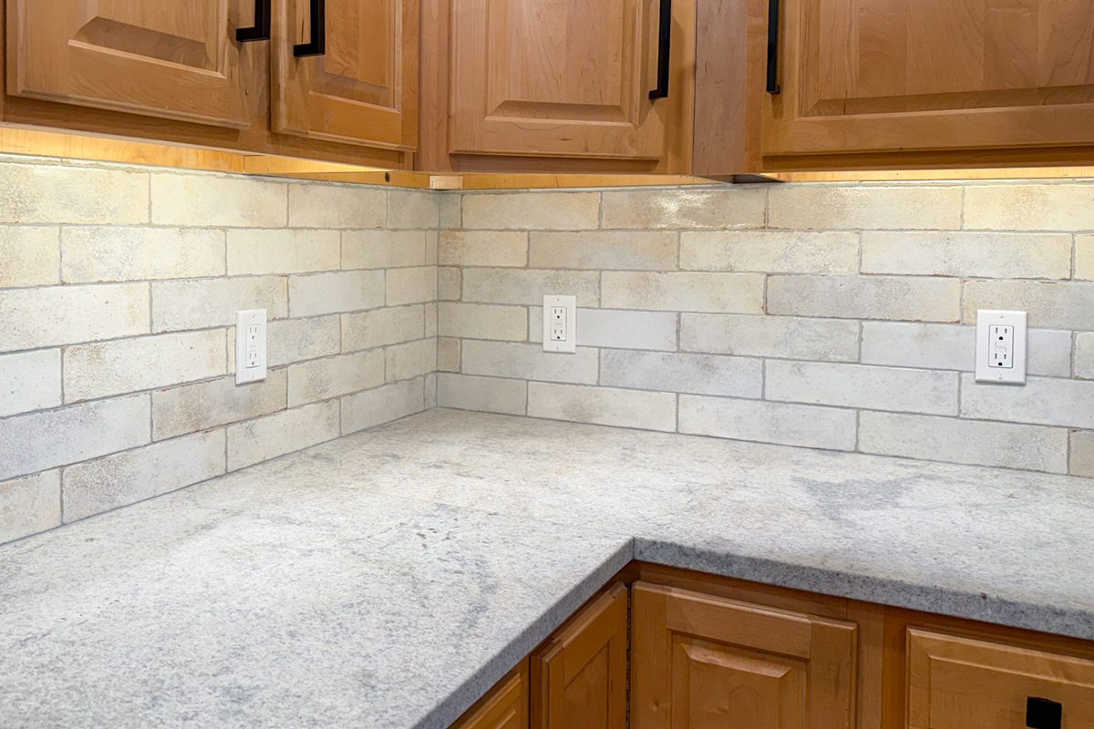 Granite Tile Kitchen Backsplash