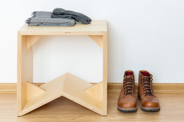 Plywood Entryway Storage